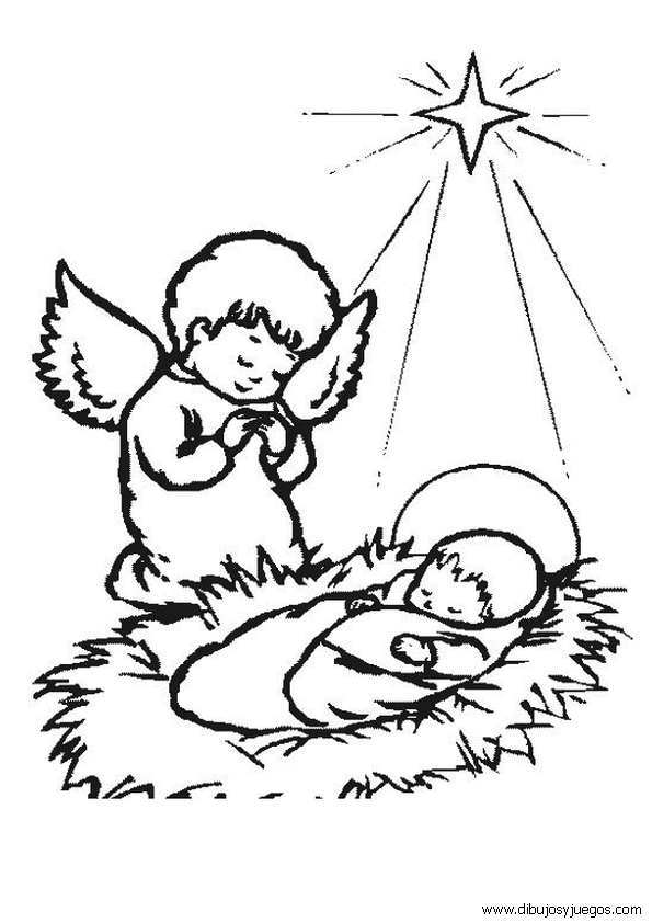 Resultado de imagen de dibujos de nacimiento de jesus para calcar nativity coloring pages angel coloring pages christmas coloring pages