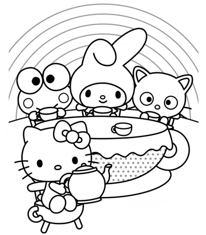 Dibujos kawaii para imprimir y colorear gratis sanrio hello kitty artesanãas de hello kitty pegatinas bonitas