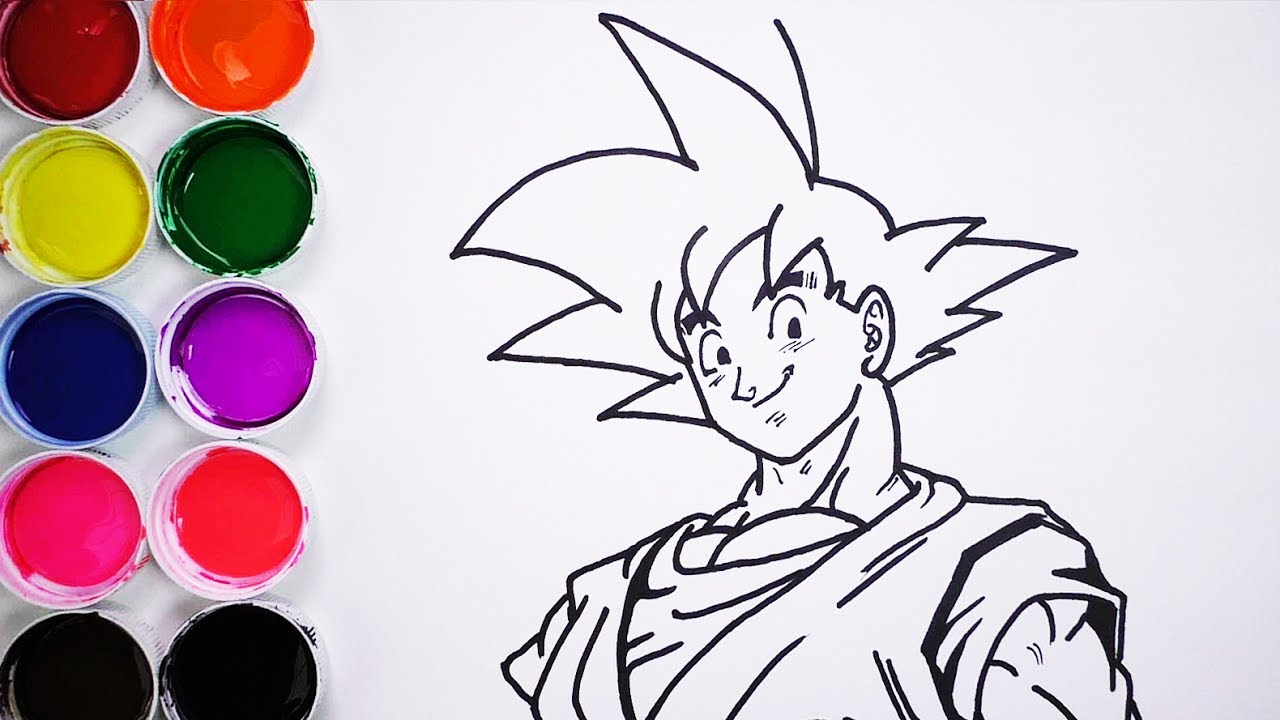 Dibuja y colorea a goku