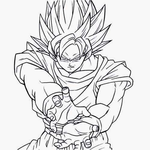 Dibujos para colorear fãciles de dibujar y pintar imãgenes totales dibujo de goku dibujos de dragãn goku dibujo a lapiz