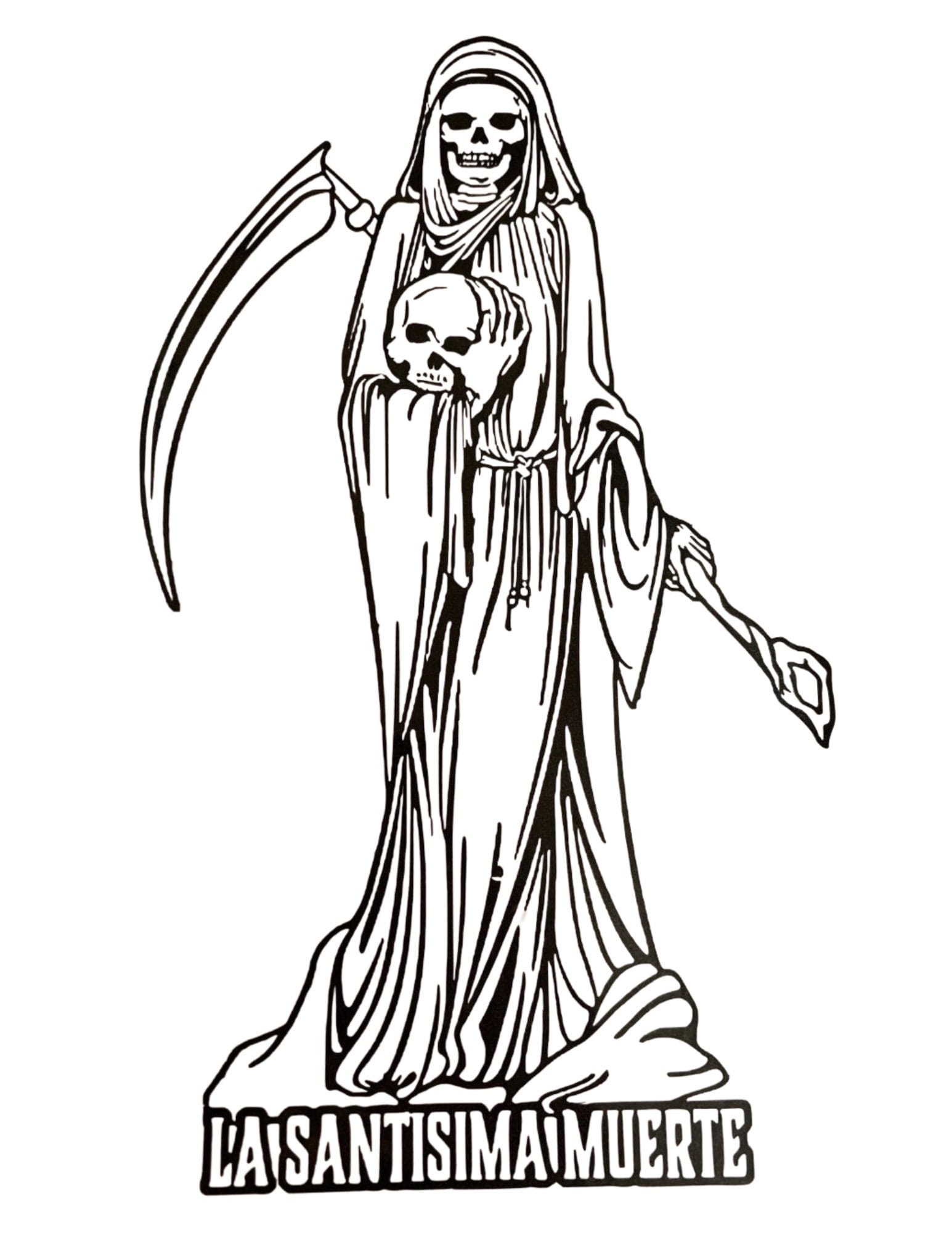 Santa muerte outline poster