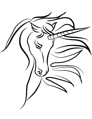 Beautiful unicorn coloring page free printable coloring pages