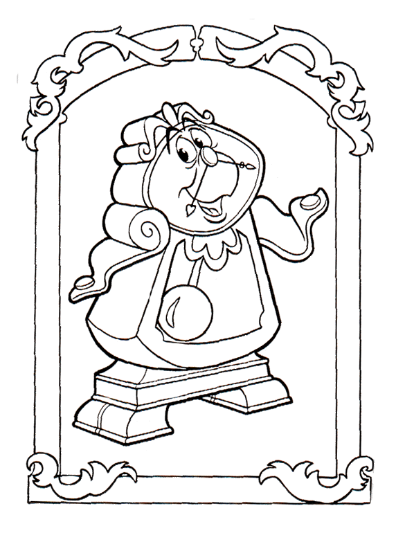 Beauty and the beast coloring pages for kids to print