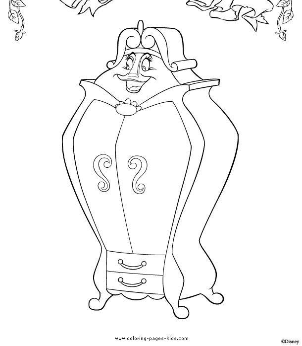 Beauty and the beast coloring pages