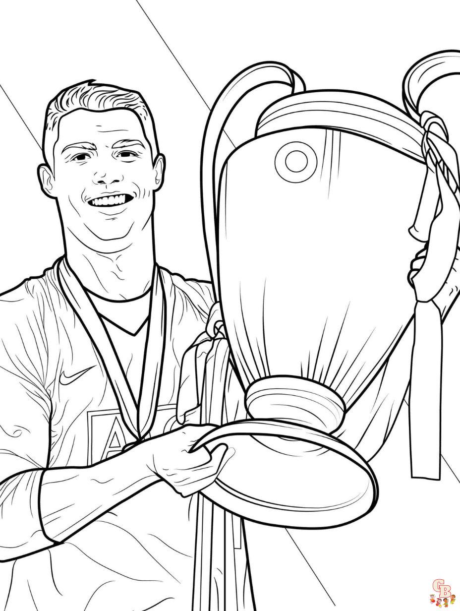 Pãginas para colorear de ronaldo diversiãn creativa para los fanãticos