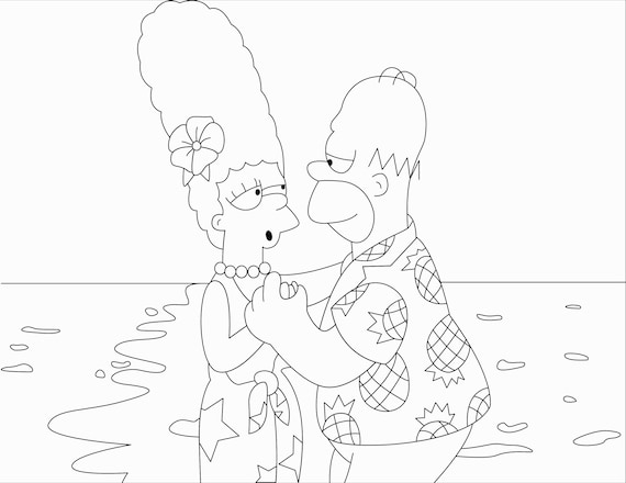 The simpsons coloring pages the simpsons png coloring pages for adults coloring couples cartoon coloring pages