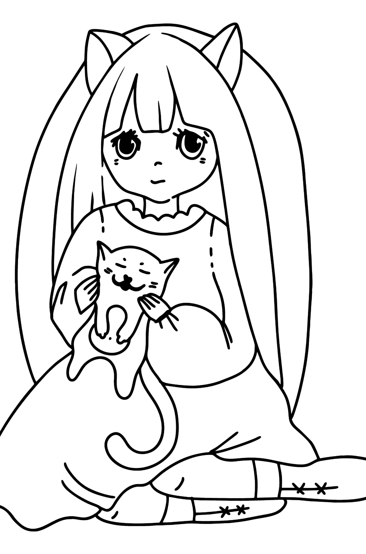 Anime coloring pages for kids â print and online free