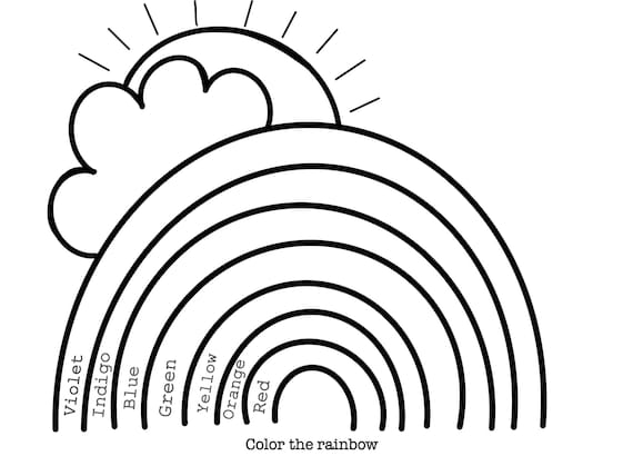 Arco iris pãgina para colorear
