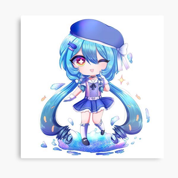 Gacha girl metal prints for sale