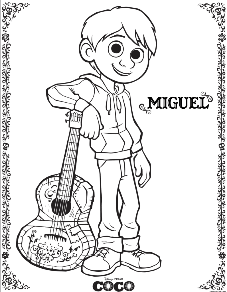 Coco free printable coloring pages