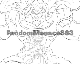 Gogeta v broly coloring page