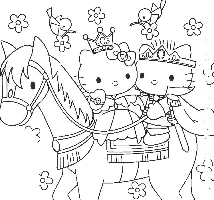 Hello kitty and dear daniel coloring page kawaii for adults and kids pegatinas bonitas dibujos bonitos libro de colores