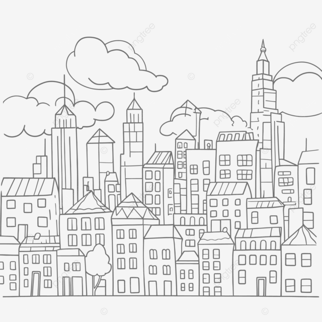 Dibujo de dibujos ciudad para colorear vector png dibujos dibujo de la ciudad dibujo de ala dibujo del cielo png y vector para dcargar gratis