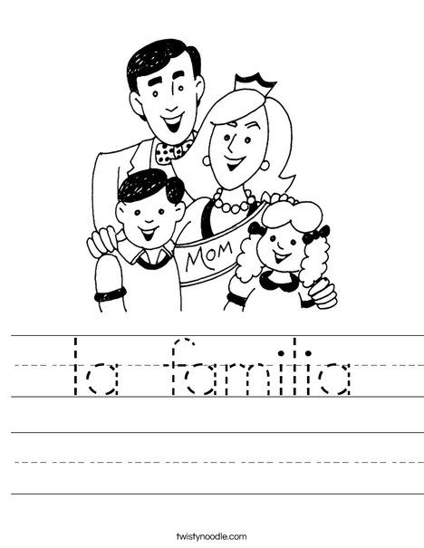 La familia worksheet