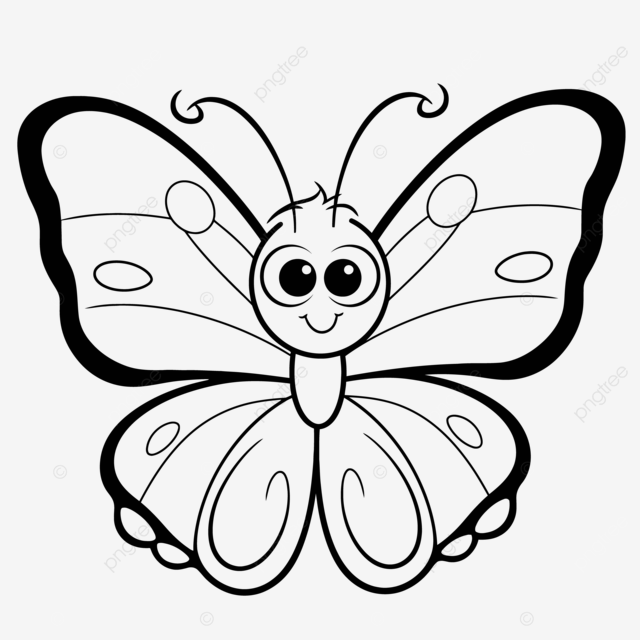 Dibujo de ta una imagen mariposa para niãos colorear boceto vector png dibujos dibujo de mariposa dibujo de ala dibujo de anillo png y vector para dcargar gratis