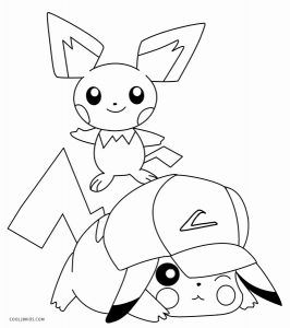 Pikachu with hat coloring pages pikachu coloring page pokemon coloring pages ctoon coloring pages