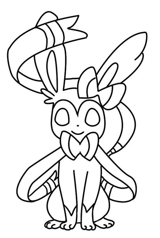 Printable sylveon coloring page pokemon coloring pages pokemon coloring cute coloring pages