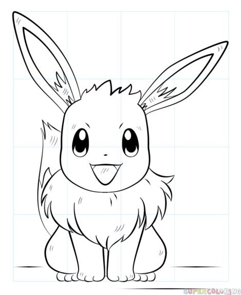 How to draw eevee the pokemon step by step drawing tutorials for kids and beginnersâ dibujos para colorear pokemon colorear pokemon dibujos de animales tiernos