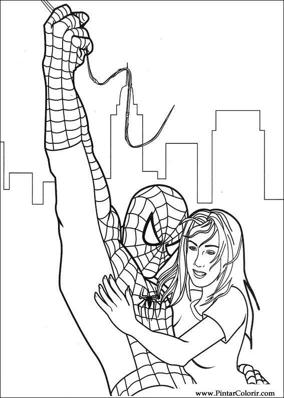 Dibujos para pintar y color spiderman