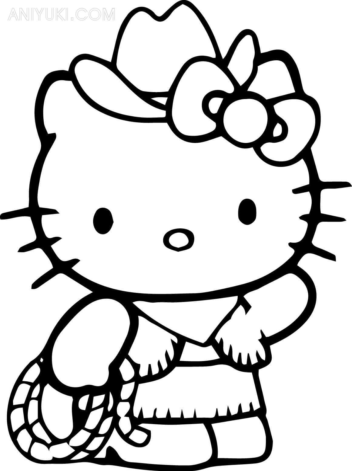 Hello kitty coloring pages