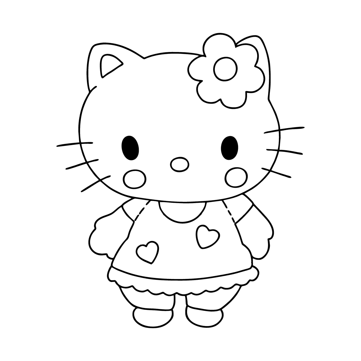 Hello kitty coloring pages