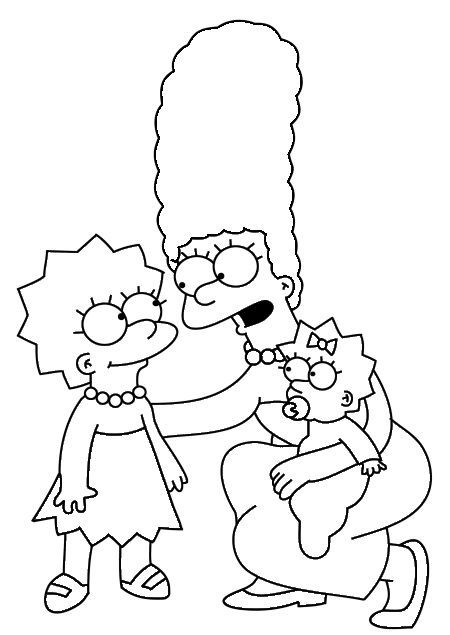 Lisa and maggie coloring pages cartoon coloring pages disney coloring pages