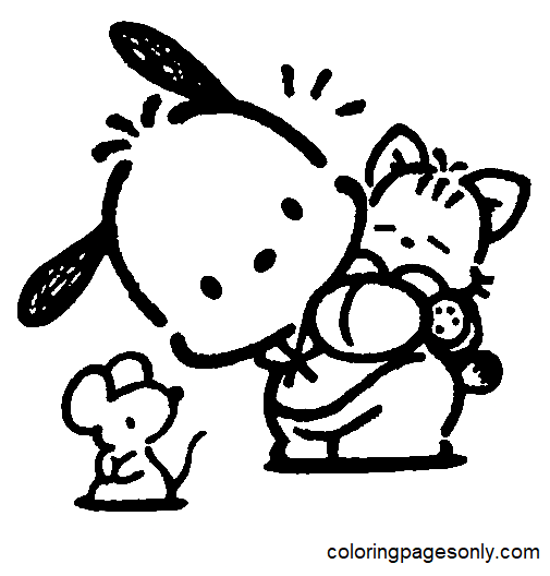 Pochacco coloring pages printable for free download