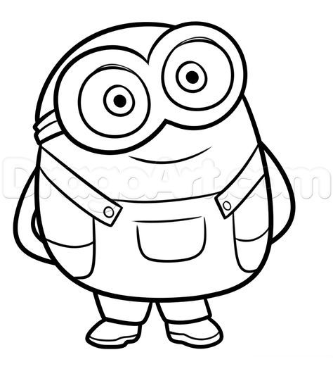 How to draw bob from minions step minions dibujos dibujos sencillos dibujos kawaii