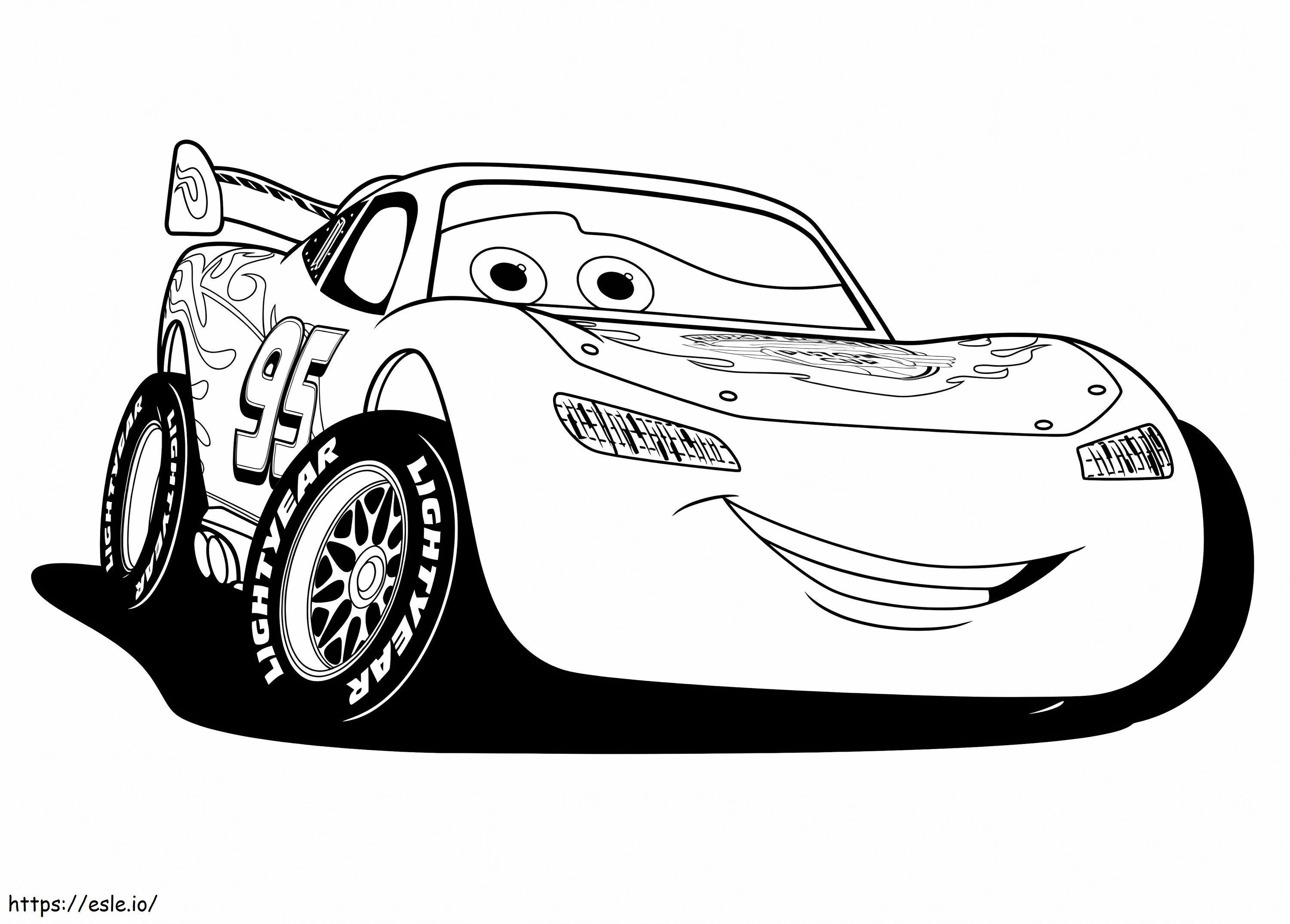 Rayo mcqueen para colorear