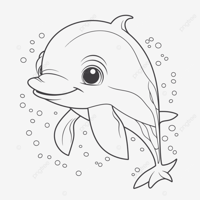 Childrens coloring pages cute dolphins outline sketch drawing vector wing drawing ring drawing dolphin drawing png and vector with transparent background for free download