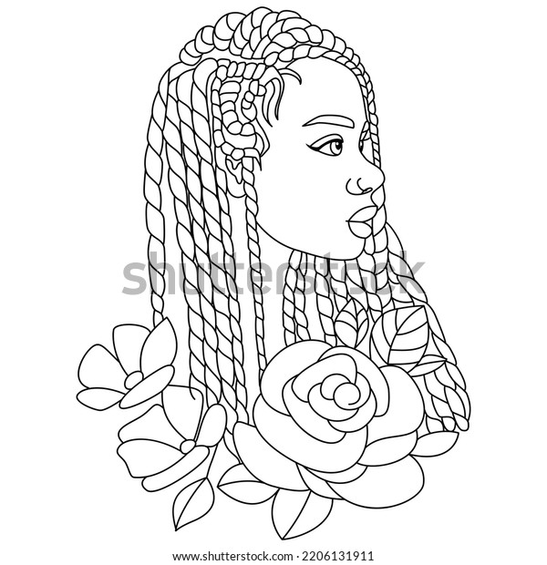 African woman coloring page images stock photos d objects vectors