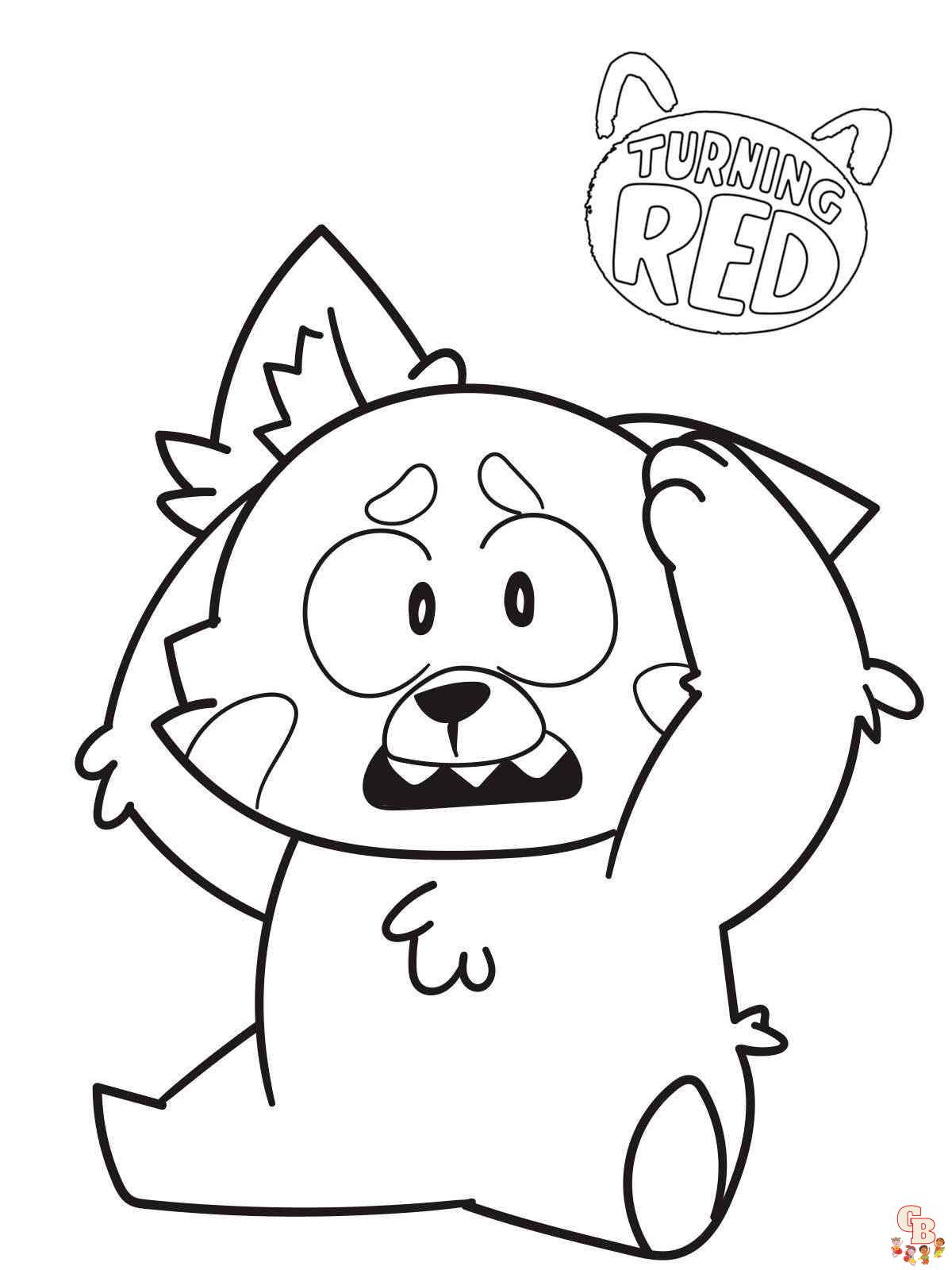 Fun and easy turning red coloring pages to print