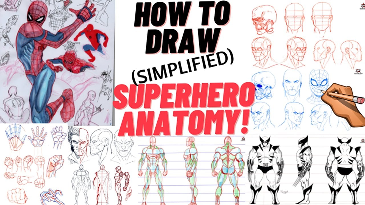 How to draw simplified superhero anatomy for ic book artists and more mike van orden