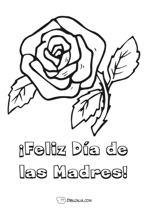 Rosa feliz dia de las madres