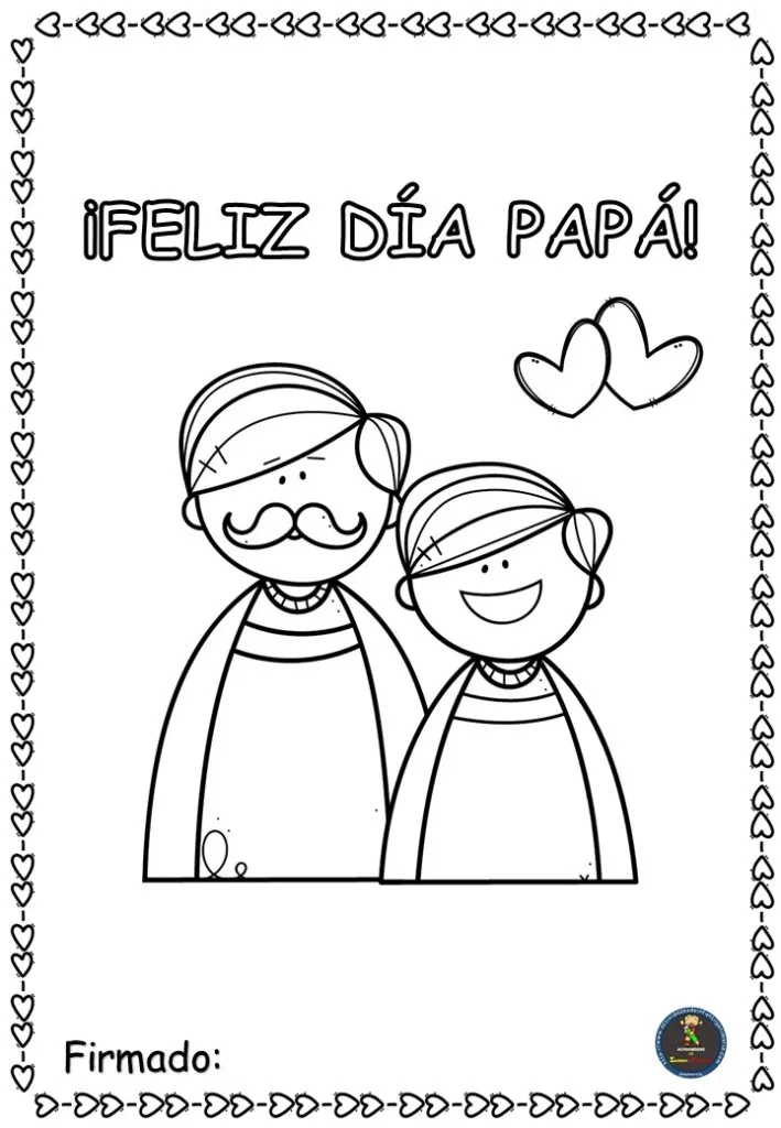 Tarjetas para colorear para el dãa del padre diplomas dia del padre dia del padre feliz dia papa