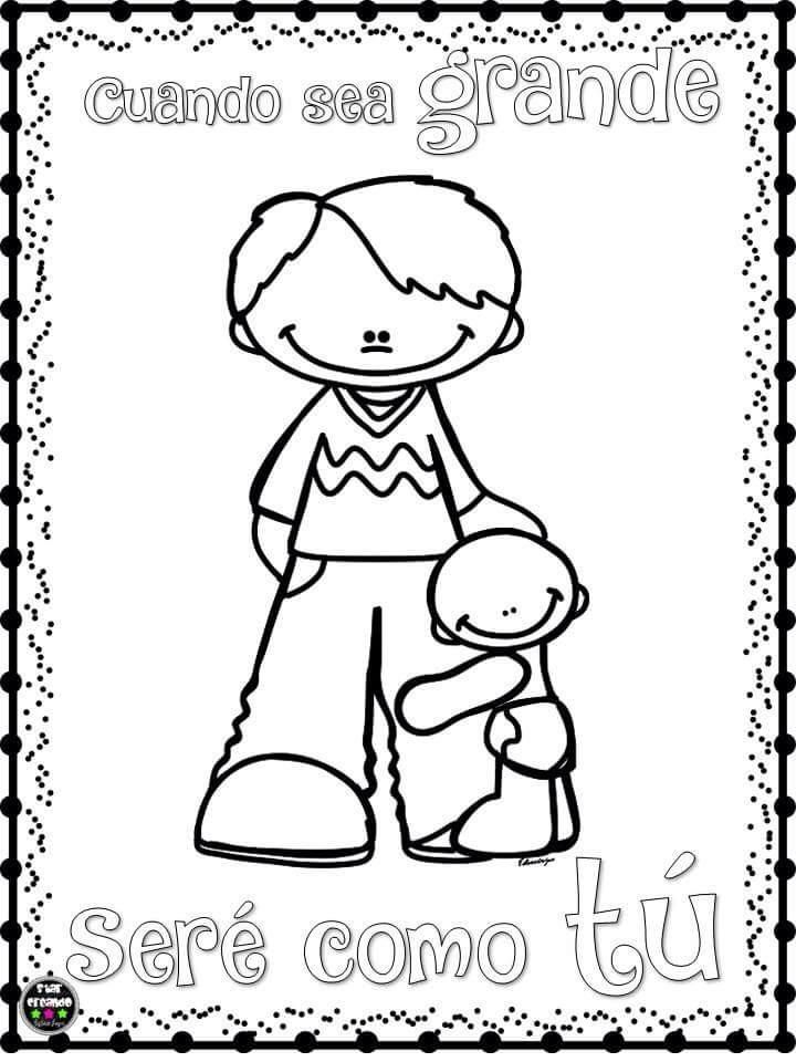 Lindos dibujos para colorear y celebrar el dãa del padre material educativo dia del padre feliz dia papa dãa del papã