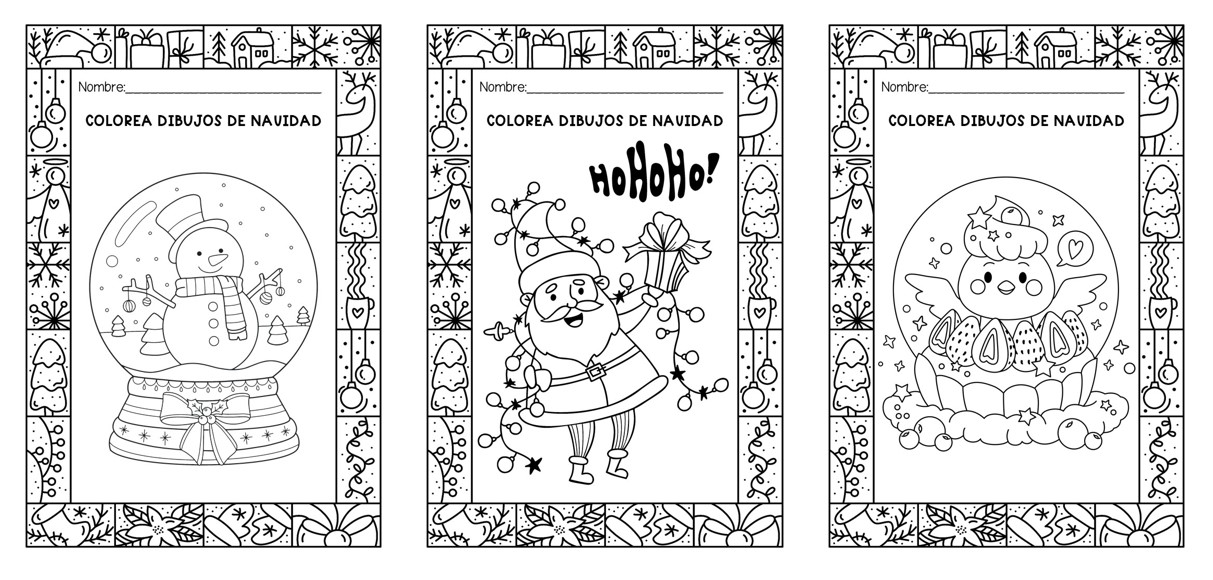 Bonitos dibujos para colorear en navidad con los mãs pequ vol pecial