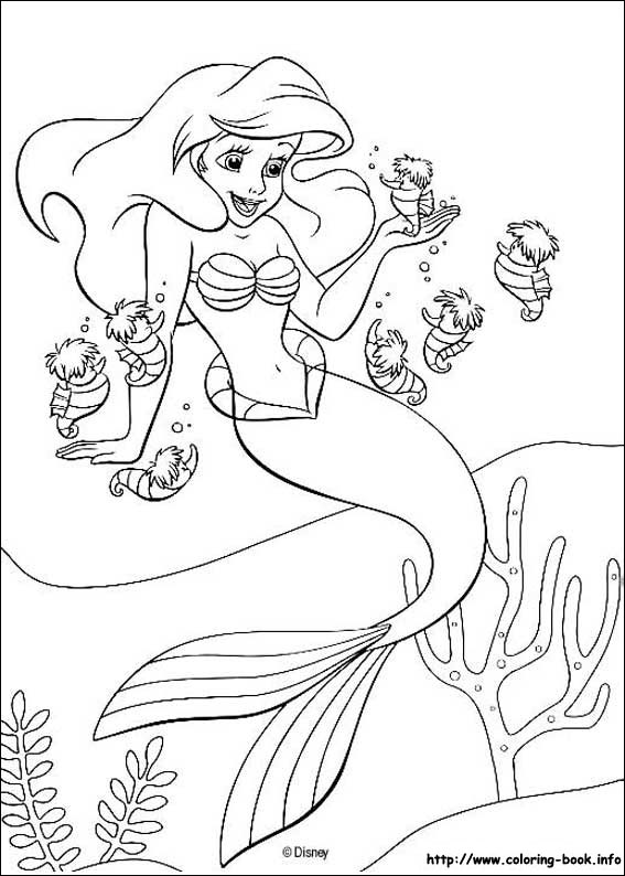 The little mermaid coloring picture