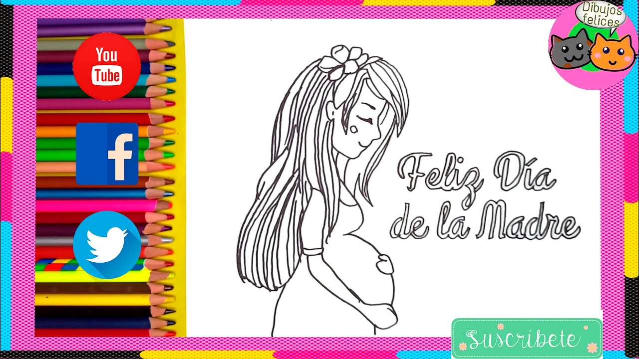 Dibujos fãciles de hacer para el dãa de la madre dibujos felices