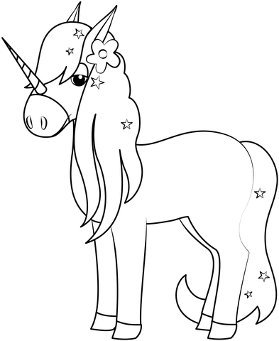 Dibujo de unicornio para colorear dibujos para colorear imprimir gratis