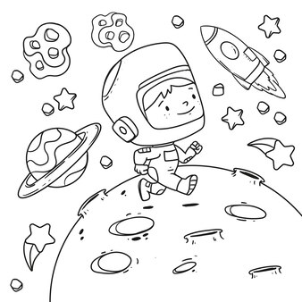 Page coloring pages space images