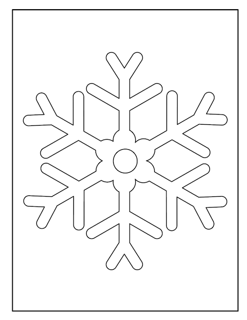 Premium vector beautiful snowflake coloring pages for kids