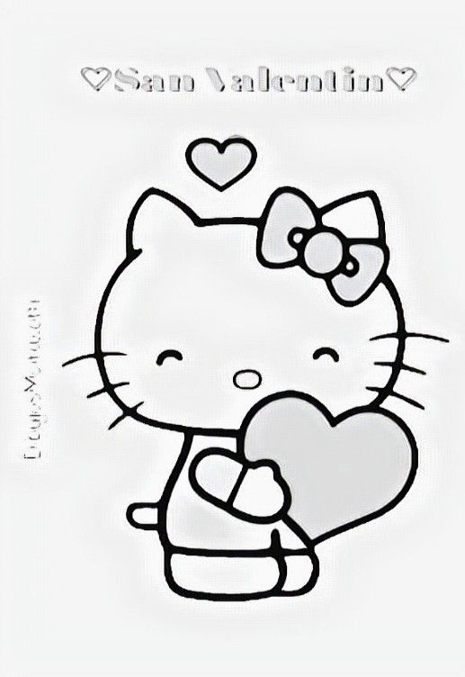 Âïhello kitty san valentinâï dibujo para imprimir ð feliz dãa de san valentãn feliz dãa dãa de san valentin