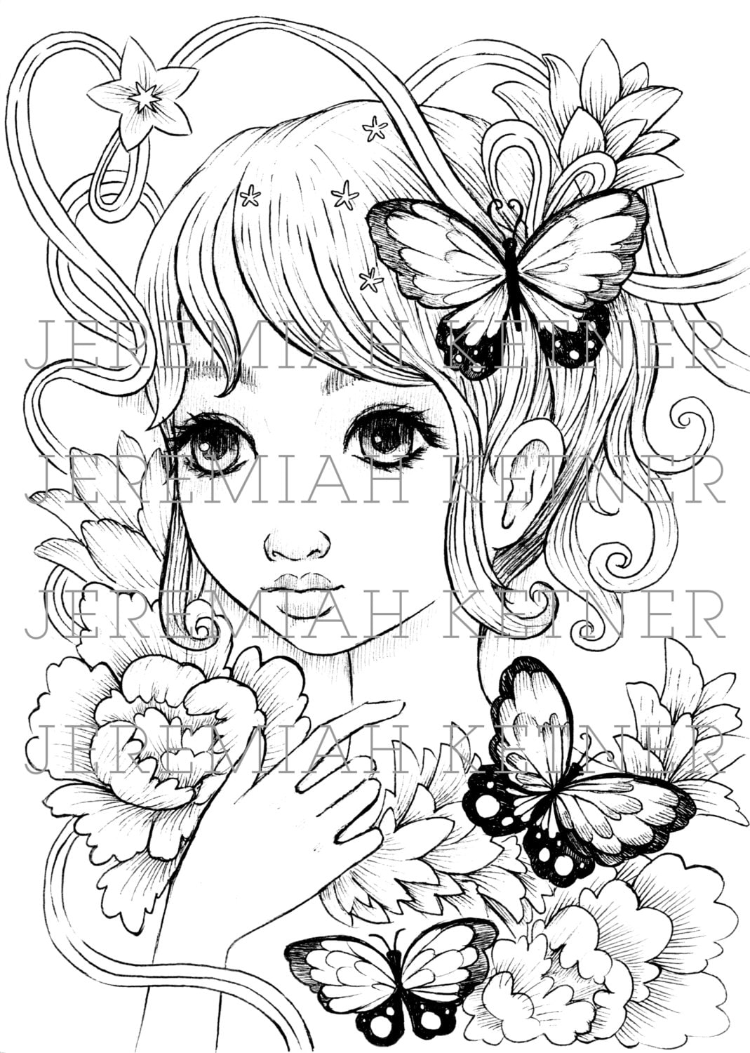 Flutter coloring page