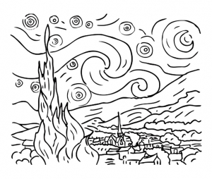 Art coloring pages for kids to print color