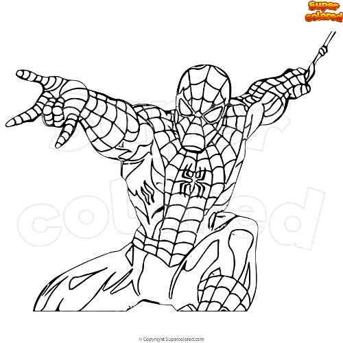 Coloring page spiderman