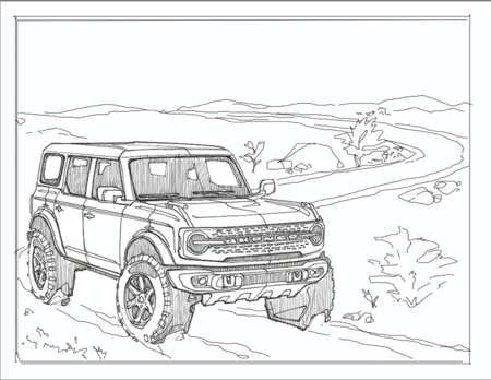 Ford bronco dibujos descarga colores