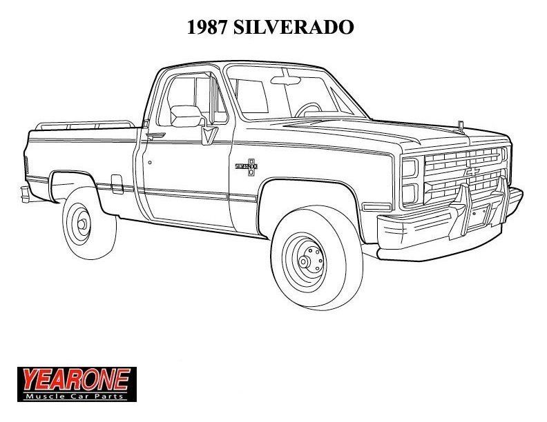 Page chevrolet vehicles truck coloring pages chevy trucks cs coloring pages