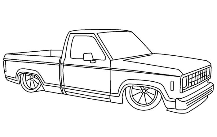 Normal pickup truck coloring page