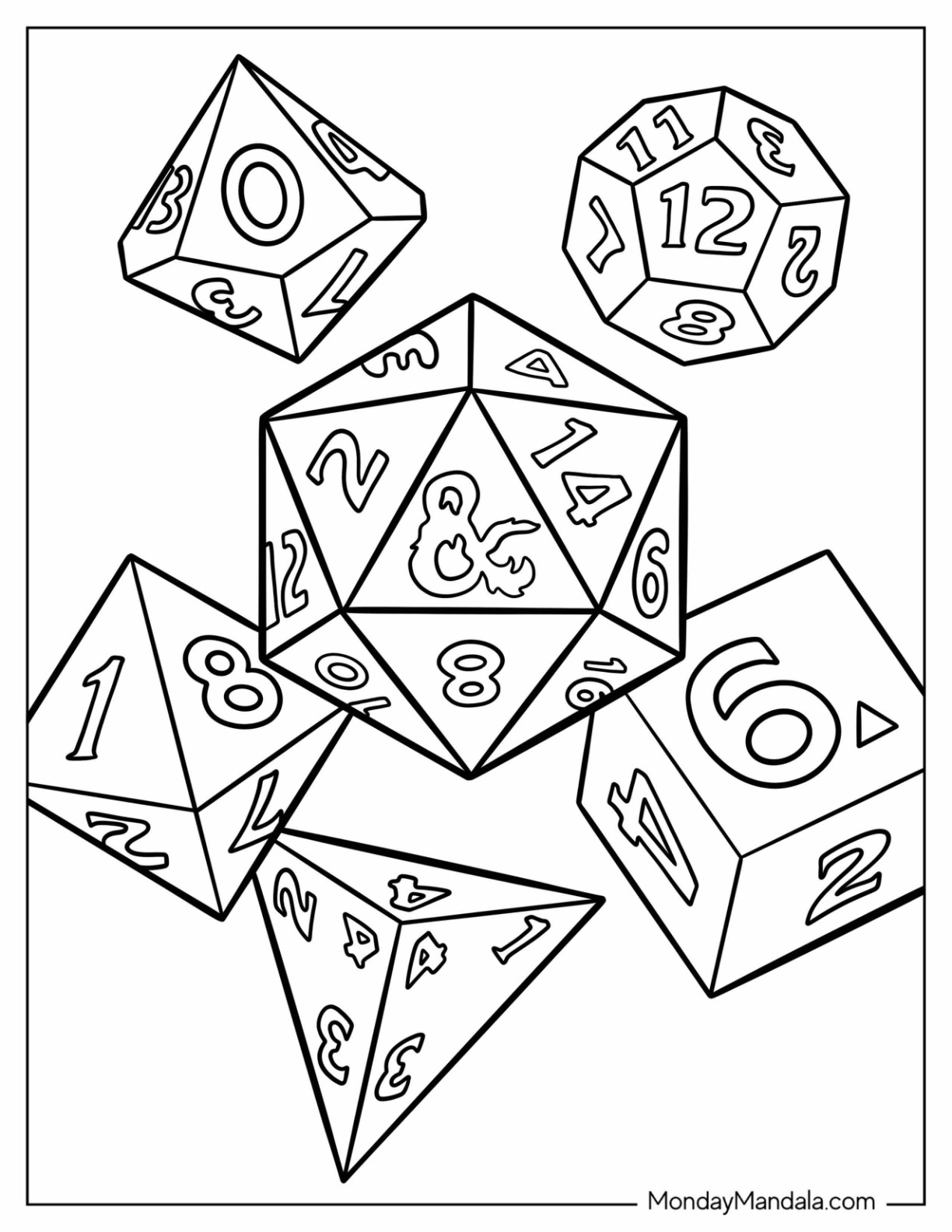 Dungeons dragons coloring pages free printables